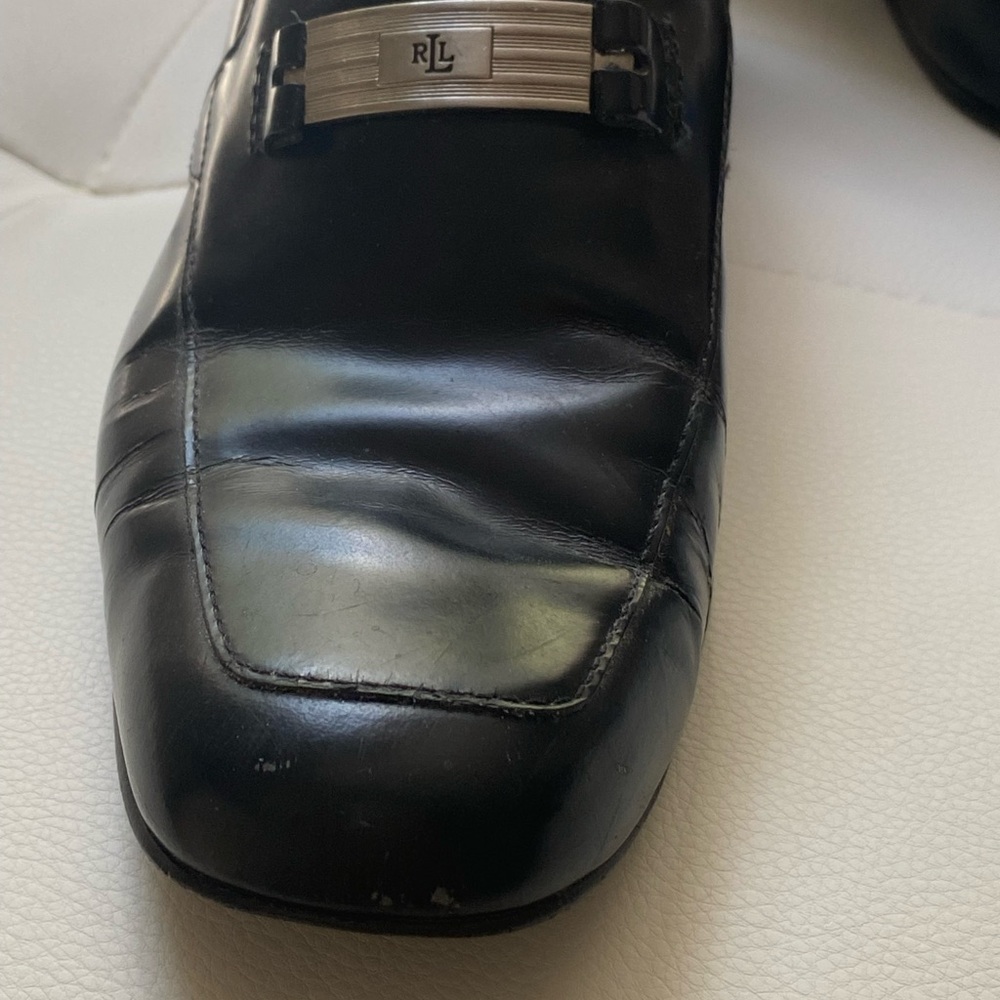 Vintage Ralph Lauren Black Heeled Loafers - Picture 9 of 15